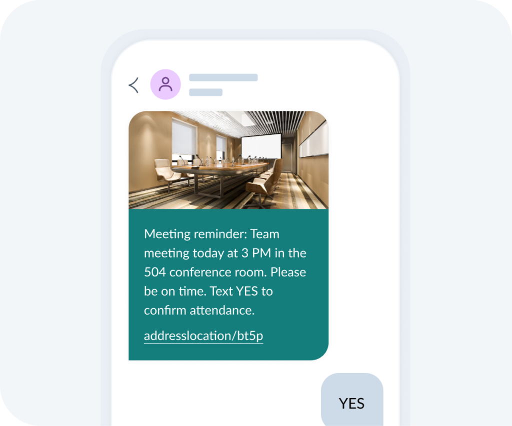 Esendex SMS meeting reminder